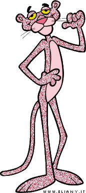 pantera rosa glitterata