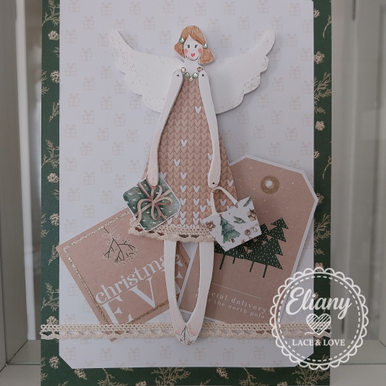 angeli in legno e carta scrapbooking