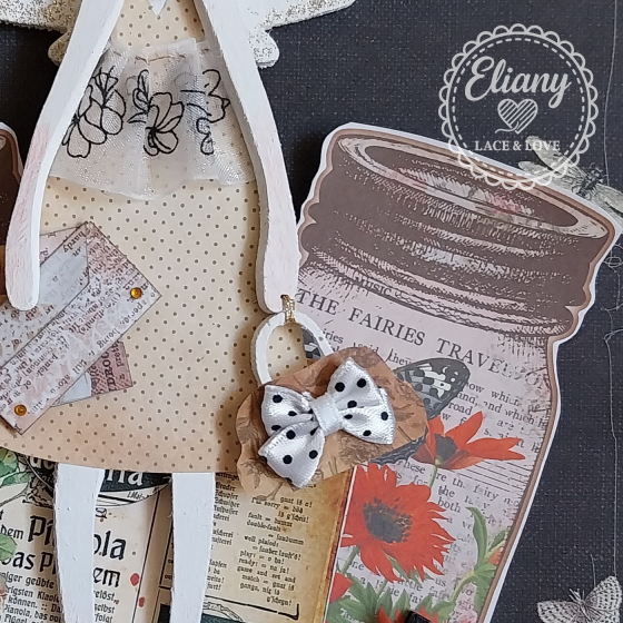 angeli in legno e carta scrapbooking