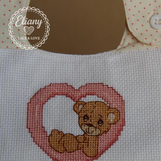 Bavaglie beb� ricamate a punto croce, Precious Moments