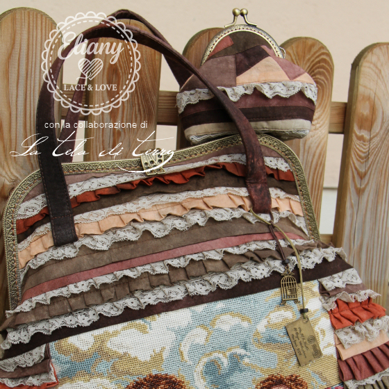 Borsa fatta a mano con punto croce