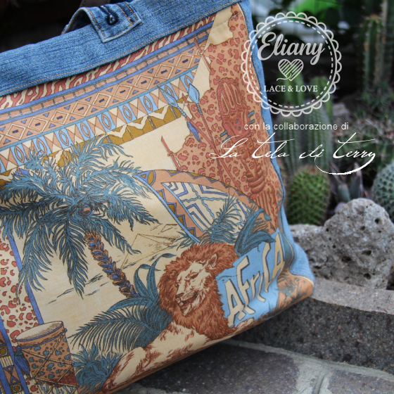 Borsa con tessuto Prima Classe Africa
