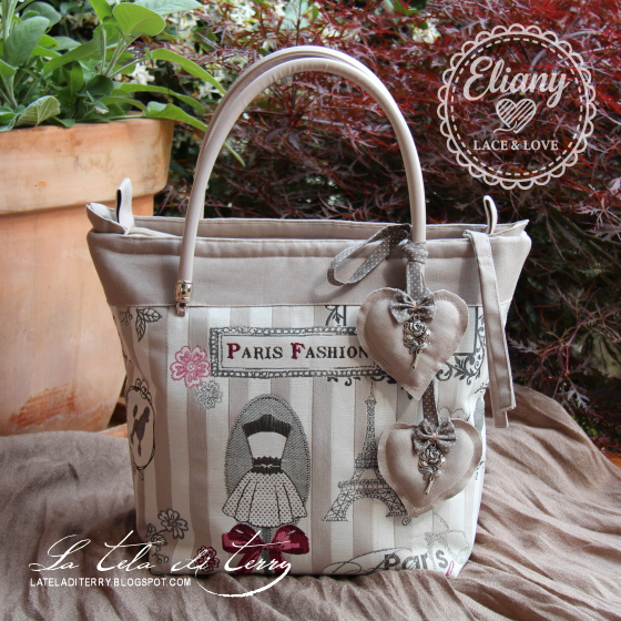 Borsa con pochette coordinata stile Paris