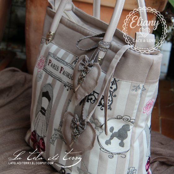 Borsa con pochette coordinata stile Paris