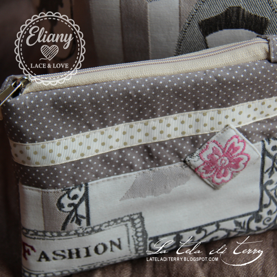 Borsa con pochette coordinata stile Paris