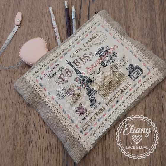 Astuccio per penne vintage punto croce