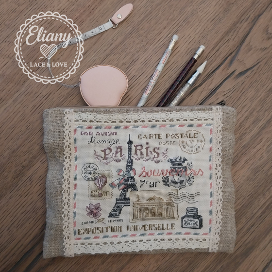 Astuccio per penne vintage punto croce