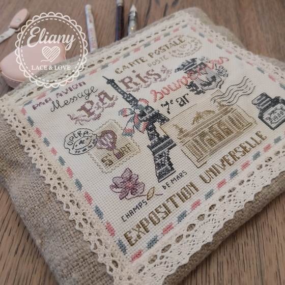 Astuccio per penne vintage punto croce