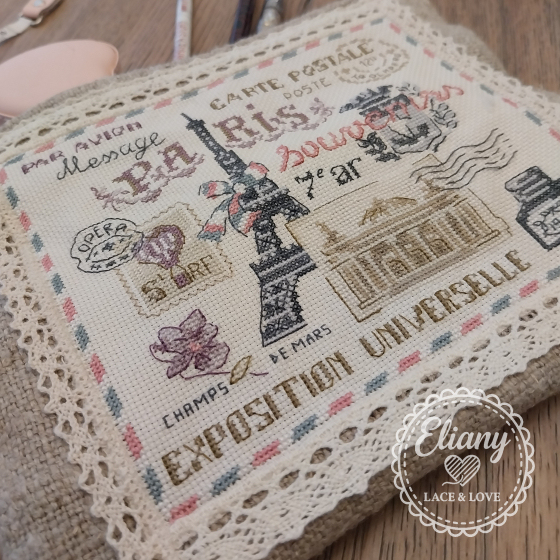 Astuccio per penne vintage punto croce