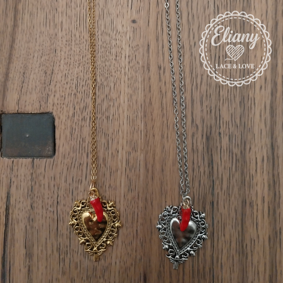 set collane e orecchini cuore sacro