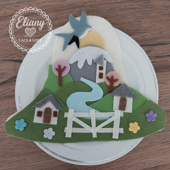 decorazioni feltro campana di primavera