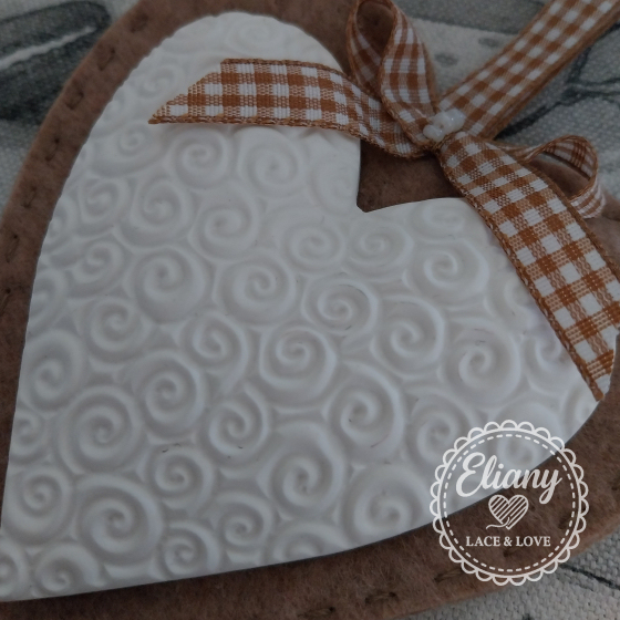 cuori decorazioni per cucina in feltro e gesso