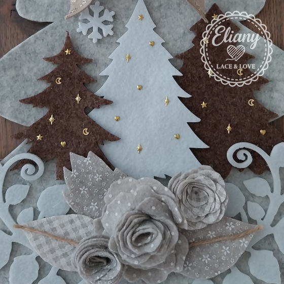 albero natalizio shabby chic in feltro