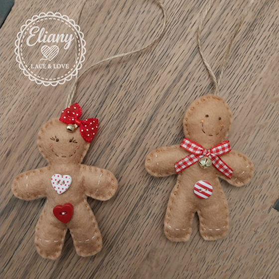Gingerbread in feltro fatti a mano Gingerbread Wishes