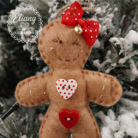 Gingerbread in feltro fatti a mano Gingerbread Wishes