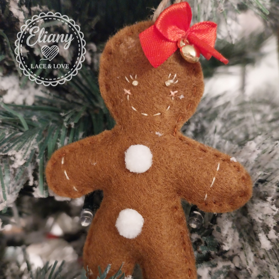 Gingerbread in feltro fatti a mano Gingerbread Wishes