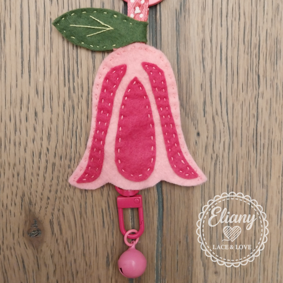 Charms per borse e portachiavi tulipani con campanelli