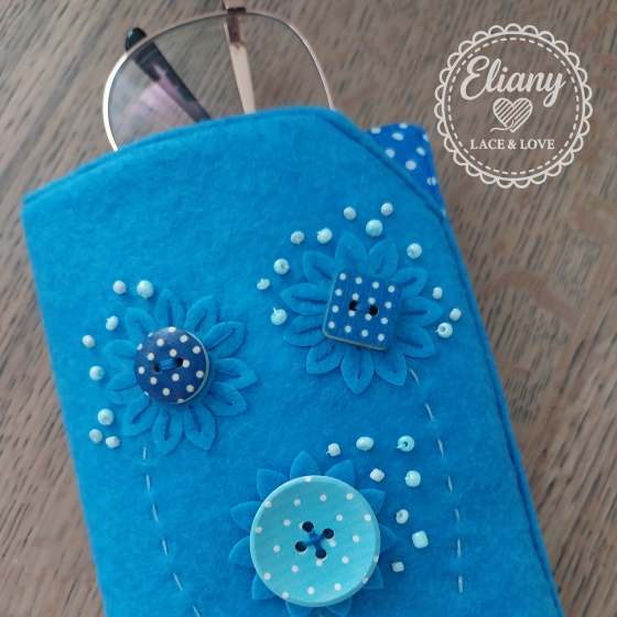 Portaocchiali pannolenci Flowers Collection