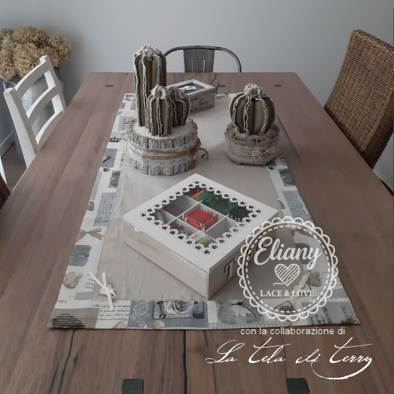 Set cucina runner shabby chic
