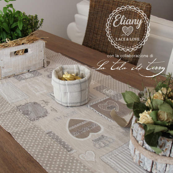 Set cucina runner shabby heart