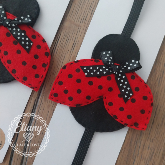 Segnalibri con elastico tema coccinelle