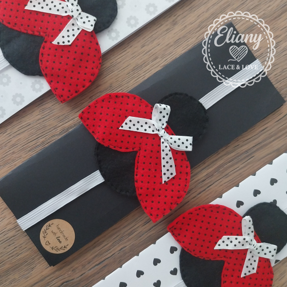 Segnalibri con elastico tema coccinelle