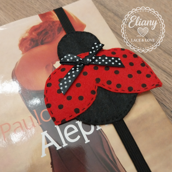 Segnalibri con elastico tema coccinelle