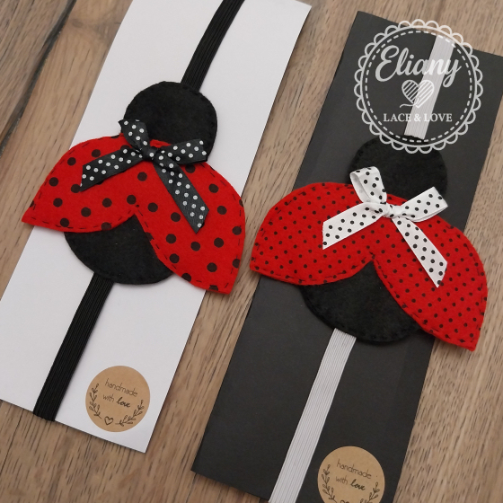 Segnalibri con elastico tema coccinelle