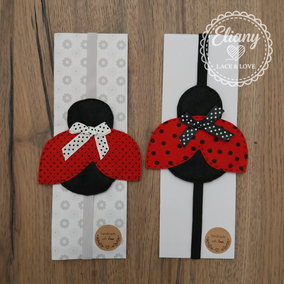 Segnalibri con elastico tema coccinelle