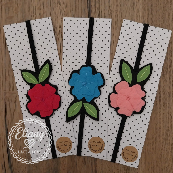 Segnalibri in feltro tema fiori