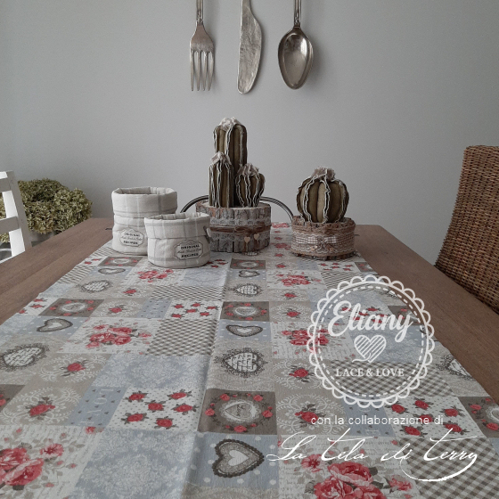 Set cucina runner e cuscino coordinato 