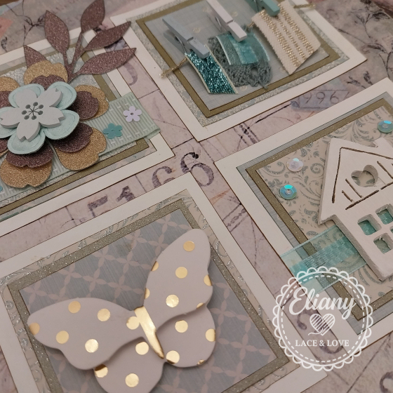 decorazione da parete in carta scrapbooking