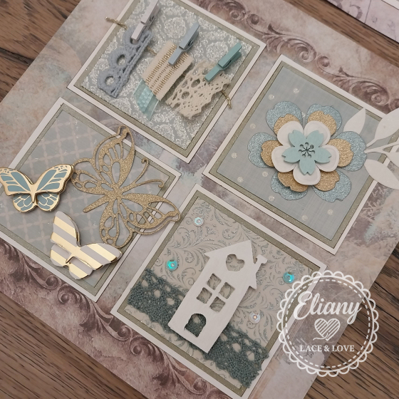 decorazione da parete in carta scrapbooking