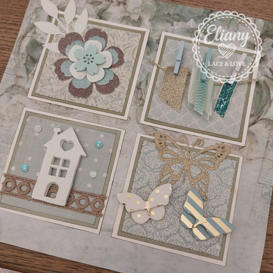 decorazione da parete in carta scrapbooking
