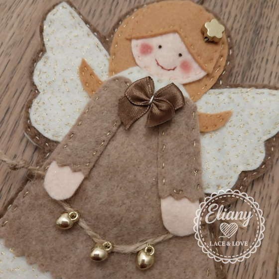 Angeli natalizi Lace & Star Angels in feltro fatti a mano