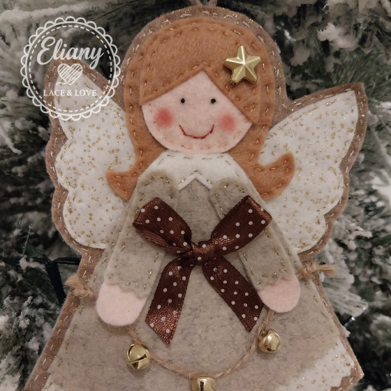 Angeli natalizi Lace & Star Angels in feltro fatti a mano