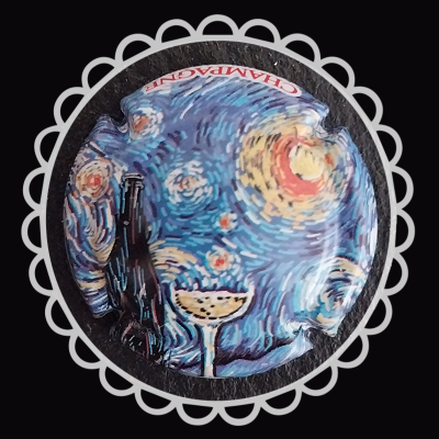 Capsula generica champagne Notte stellata di Vincent van Gogh